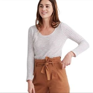 Madewell Scoopneck Lightweight Knit Striped Sweater